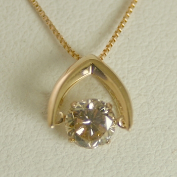 ダンシングストーン ダイヤモンド ネックレス 一粒 0.5ct K18
