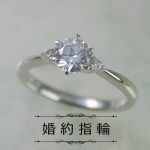 婚約指輪 ダイヤモンド プラチナ メレダイヤ入り